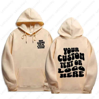 Custom Text Hoodie Personalized Sweatshirt Front Back Print Tee Custom Words On Back Business Logo Tshirt Custom Printed Shirt