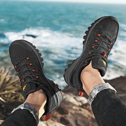 Leather Men Shoes for Men's Casual Shoes Fashion Waterproof Winter Luxury Designer Brand Work Boots Man Non-slip Sneakers