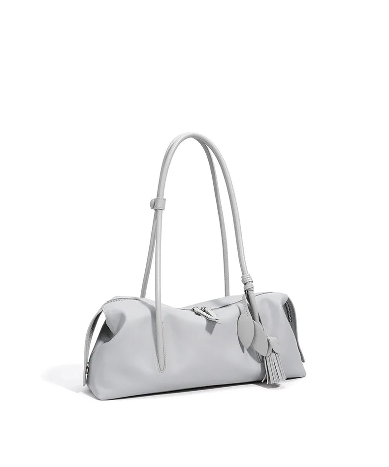 2026New Women's Casual Top Grain Leather Shoulder Bag Large Capacity Soft Pillow Handbag Underarm Tote for Daily Commute