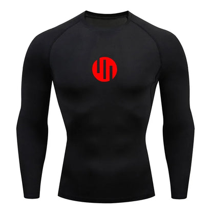 Running Men's Compression Long sleeve T-Shirt Gym Sports underwear Quick-drying Sweat-Wicking Sunscreen Second Skin Workout Men