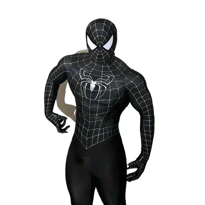 Toby Black Spider Man Costume Spider Man Cosplay Costume Black Spider Man Tight Zentai Bodysuit Carnival Superhero party suit