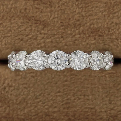2/3/5mm Full Moissanite Eternity Ring for Women Engagement S925 Silver Rings Lab Diamond Wedding Band Classic Jewelry