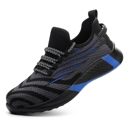 Steel Toe Work Shoes for Men Lightweight Safety Sneakers Comfortable Breathable Anti-Puncture Construction Working Shoes Boots
