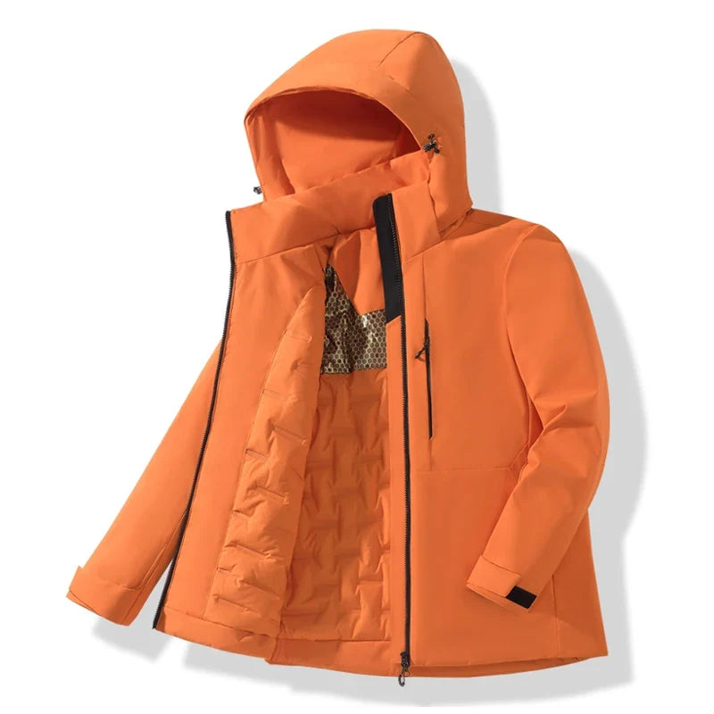 Warm Fleece Jacket Men Women Waterproof Windproof Winter Coat Unisex Outdoor Hiking Camping Skiing Climbing Windbreaker