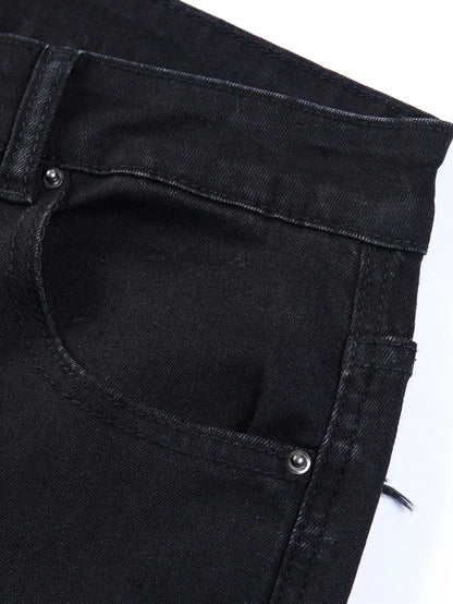 2025 New Men Ripped Stacked Jeans Distressed Slim Fit Skinny Straight Leg Jeans Fashion Hip Hop Denim Pants Casual Streetwear