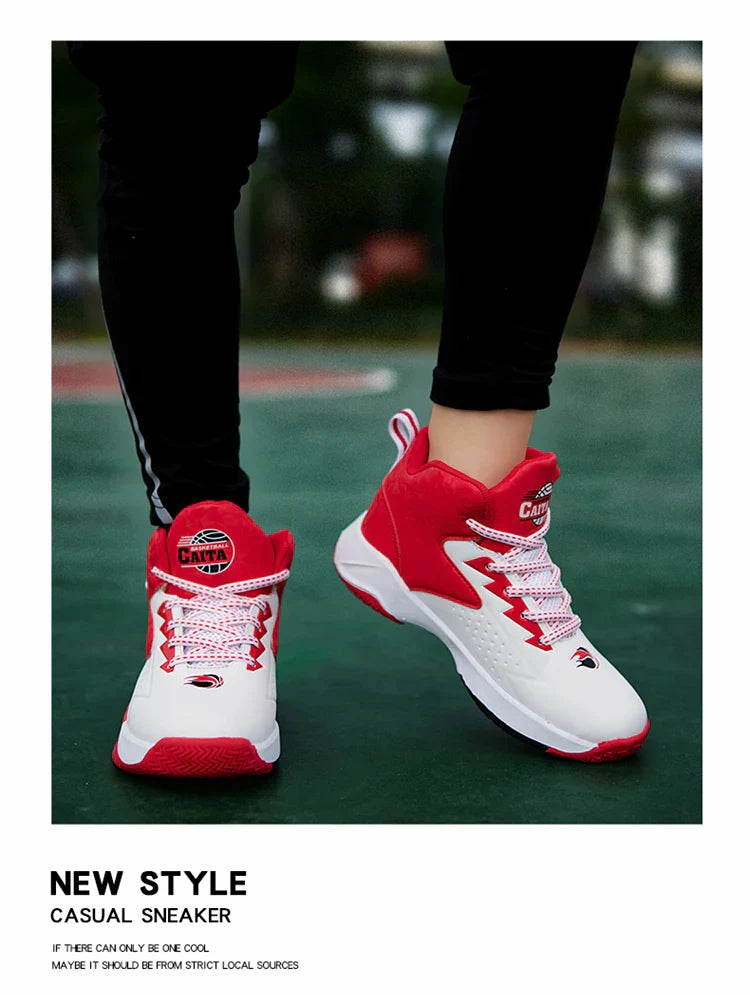 Fashion Brand Basketball Shoes Boy Kid Trainers Non-slip Children's Sports Shoes Outdoor Leather Basketball Sneakers Kids Girls