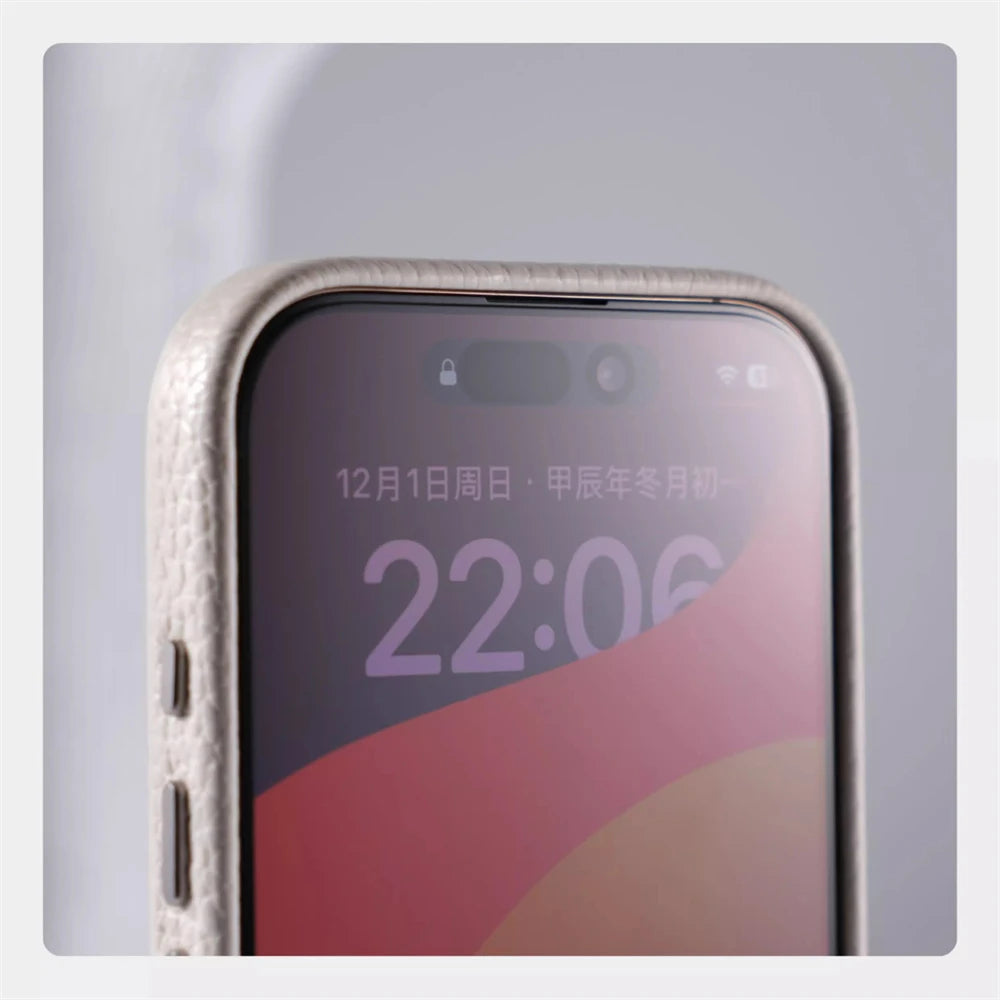 Luxury Magnetic Lychee Texture PU Leather Case For iPhone 17 16 Pro Max 15 14 13 For Magsafe Alloy Lens Shockproof Bumper Cover
