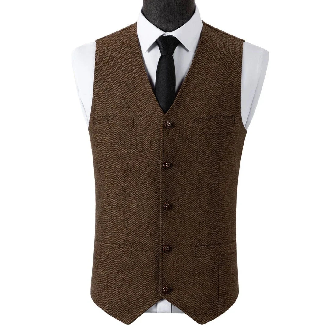 Men's Suit Vest Military Green Single Breasted Blended  Men Vest Denim Jeans Waistcoat Jacket Slim Fit Casual Formal Business