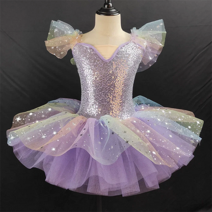Fashion Ballet Skirt Girls Clothes Children's Dance Costume Summer Performance Princess Dress Baby Tutu Ballet Leotard Vestido