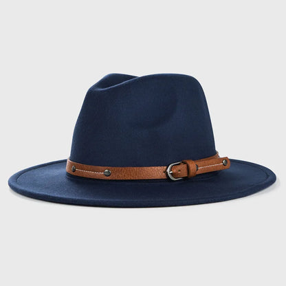 Wool Fedora Hat For Women Men Winter Autumn Fashion Church Jazz Hats Viking British Flat Brim Felt Hat Outdoor Casual Fedoras