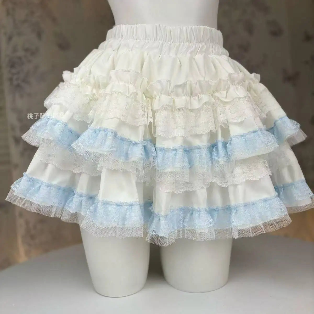 Women Cute Lace Ruffles Party Mini Skirts Harajuku Y2k Faldas Mujer Lolita Style Princess Vintage Cake Skirt Sweet Kawaii