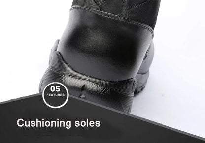 Men Ankle Work Boots Combat Shoes Super Light Tactics Boots Desert Shoes Breathable Boots Black High Top Men's Shoes