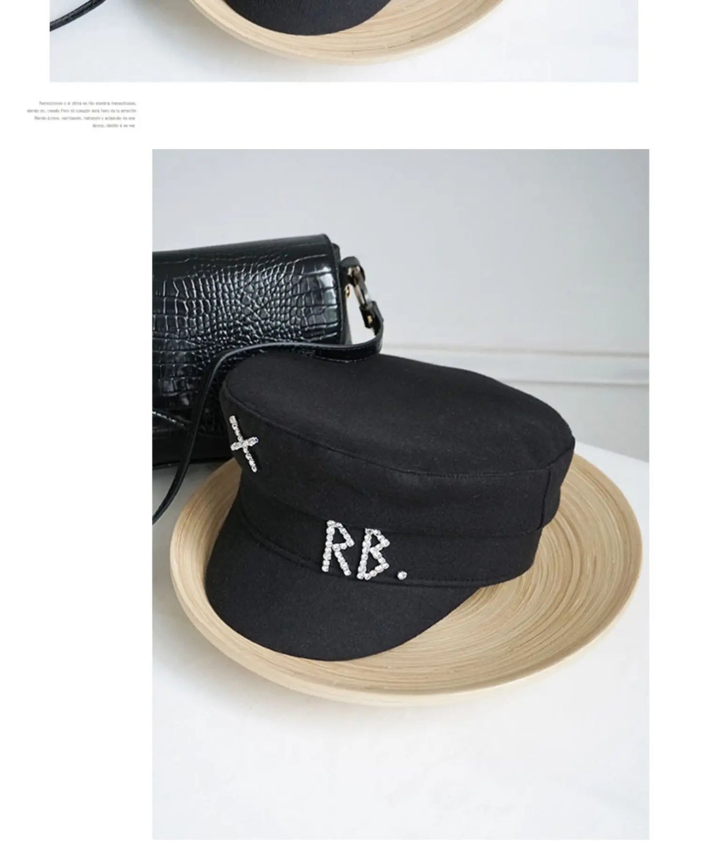Autumn Winter Newsboy Caps Women Wool Diamond Letter Caps Baker Boy Cap S-XL