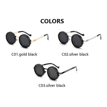 Cycling Polarized ND9 Adjustable Dimming Sun Glasses Men Women Round Sunglasses Retro Punk Men's Fishing Eyeglasses Shades UV400
