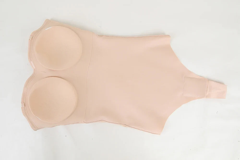 Large Size Strapless Thong Bodysuits Women Belly Control Full Body Shaper Adjustable Bust Removable Push Up Breast Underwear 4XL