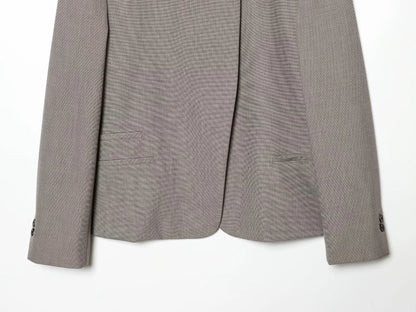 Vintage Solid Grey Elegant Woman Blazer Buttons Fashion 2026 Spring Office Lady Elegant Turtleneck Female Loose Outwear