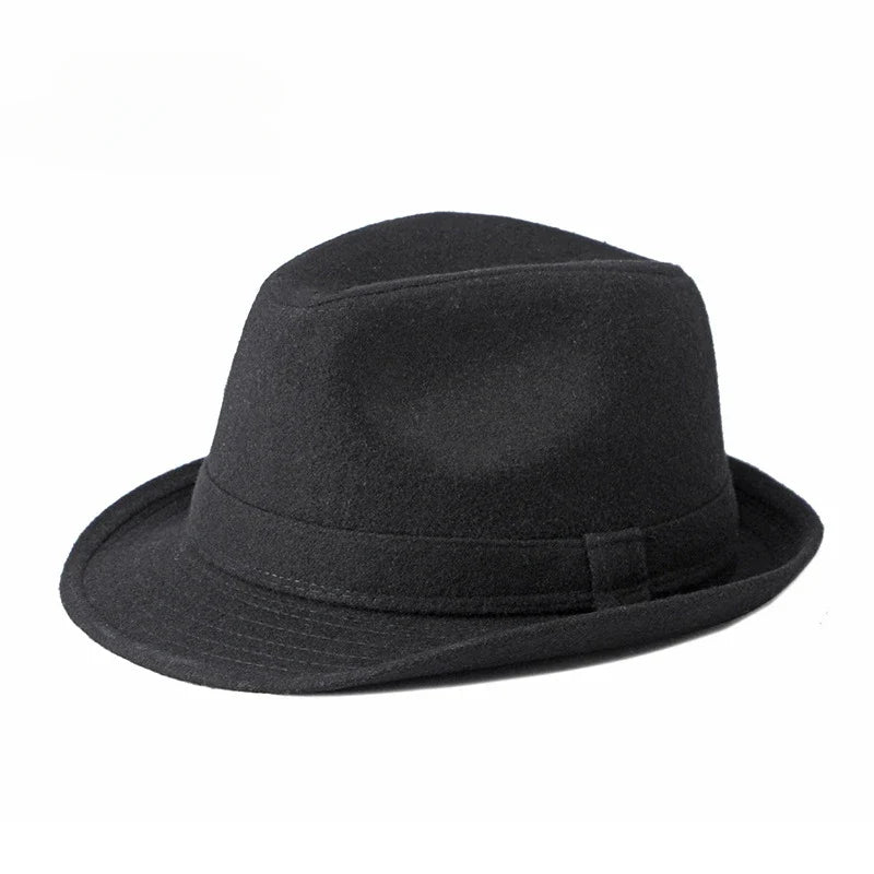 Gentleman Hat Men's British Style Retro Simple Pure Color  Top Hat Men's Casual Jazz Hat