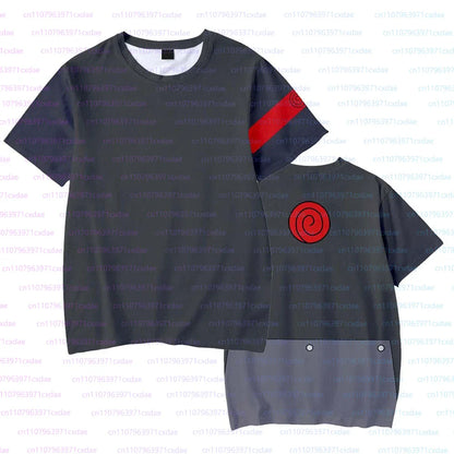 Kakashi Sasuke Anime Summer Boys Short Sleeve T-Shirt Men Cosplay Naruto Character 3D Print Fashion Short Sleeve Tops