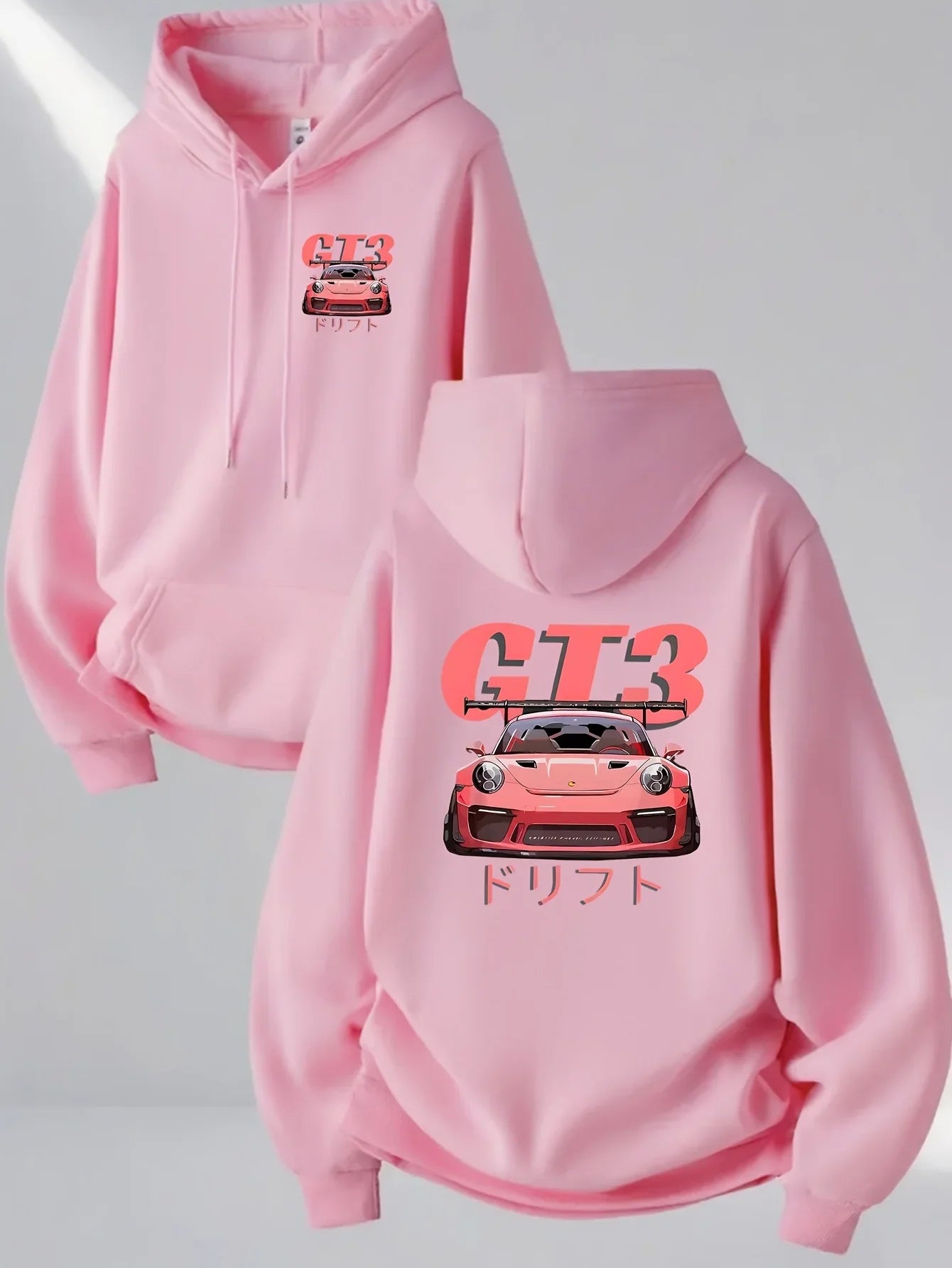 Men's Fashion Street Style Hoodie Car Print Sweatshirt Street Casual Fashion Long Sleeve Pullover Autumn and Winter Outfit
