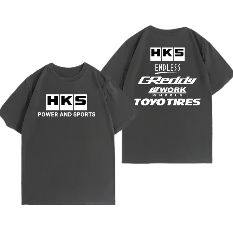 2025 Japan JDM Modified Car HKS ENDLESS Work Pure  Tshirt Men Women Short Sleeve Big Size Crewneck Top Man Tees Unisex