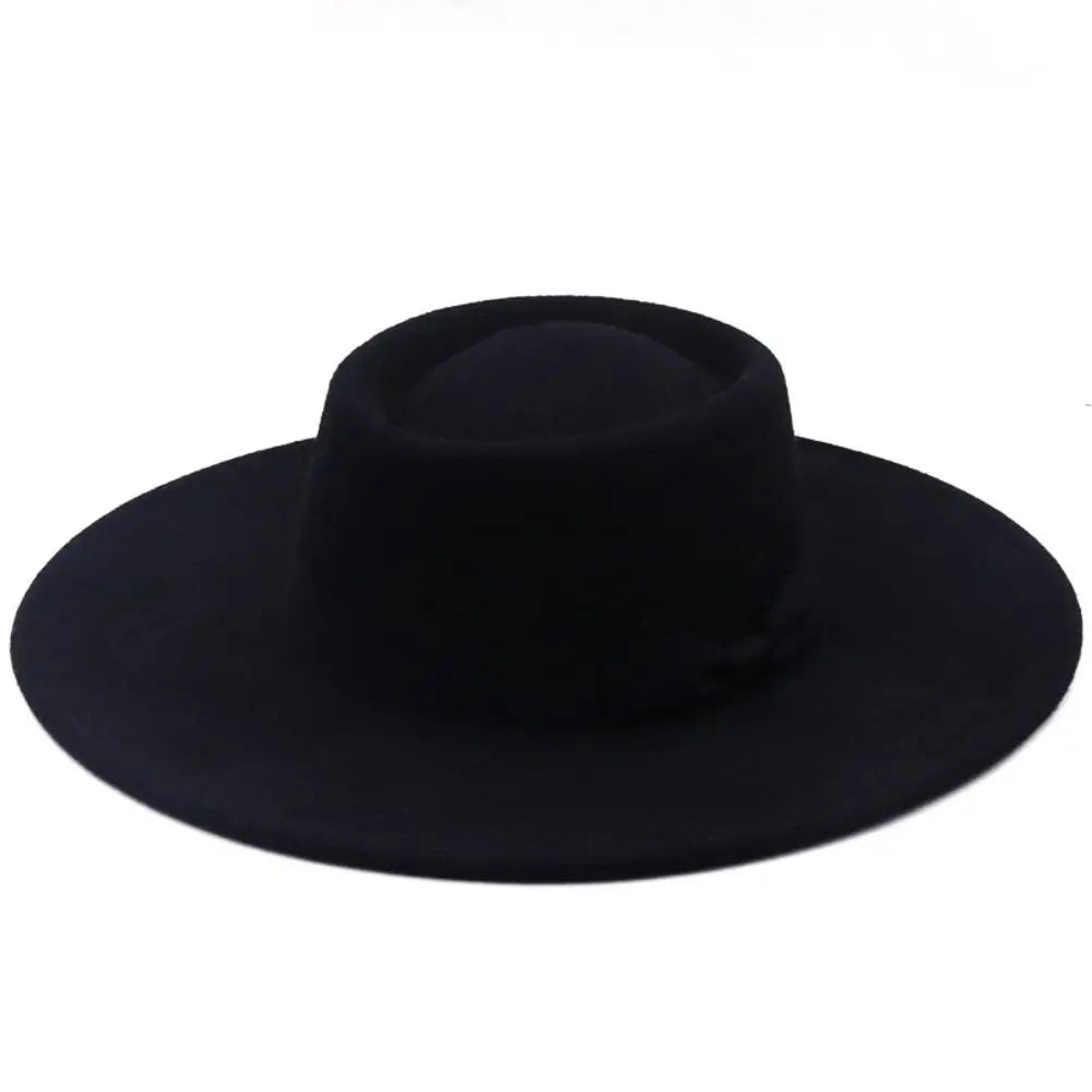 Fashion Retro Bow Ladies Cap Women Bowler Hat Derby Hat Fedora Wide Brim