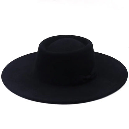 Fashion Retro Bow Ladies Cap Women Bowler Hat Derby Hat Fedora Wide Brim