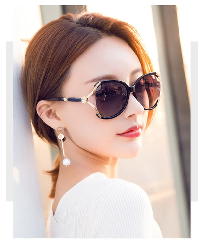 2026 Fashion High-End Women's Polarized Sunglasses Oversize Mode Retro Sunglasses Glasses Outdoor Sun Protection UV Protection