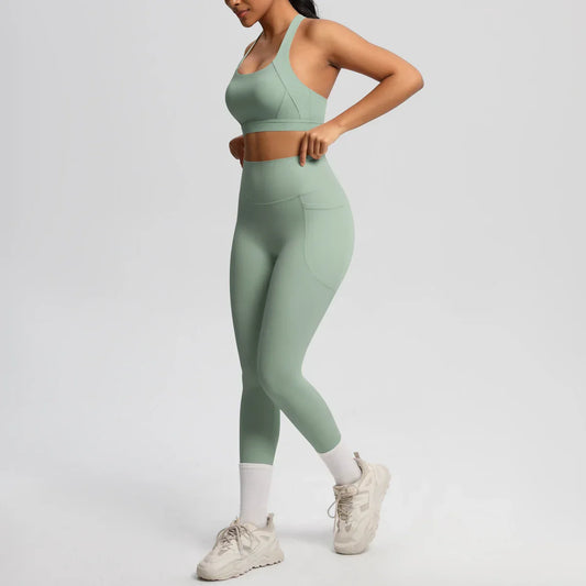 Yoga Suit Sports Set Womens Sportswear Sports women's yoga bra  Tummy Control Slimming Booty Leggings Women's tracksuit