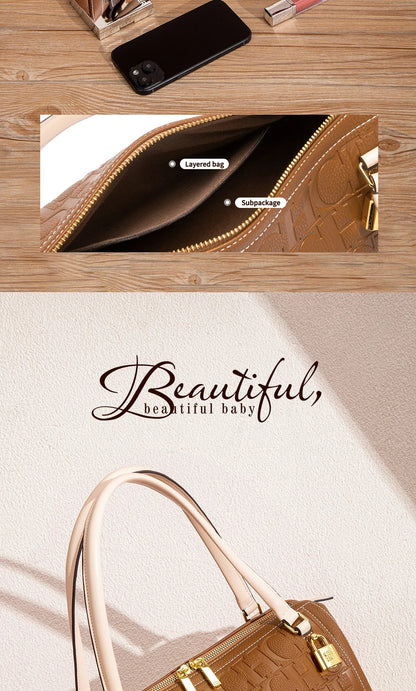 Women's Shoulder Bag 2026 New Simple Brown Handbag Women's Commuting Pillow Bag