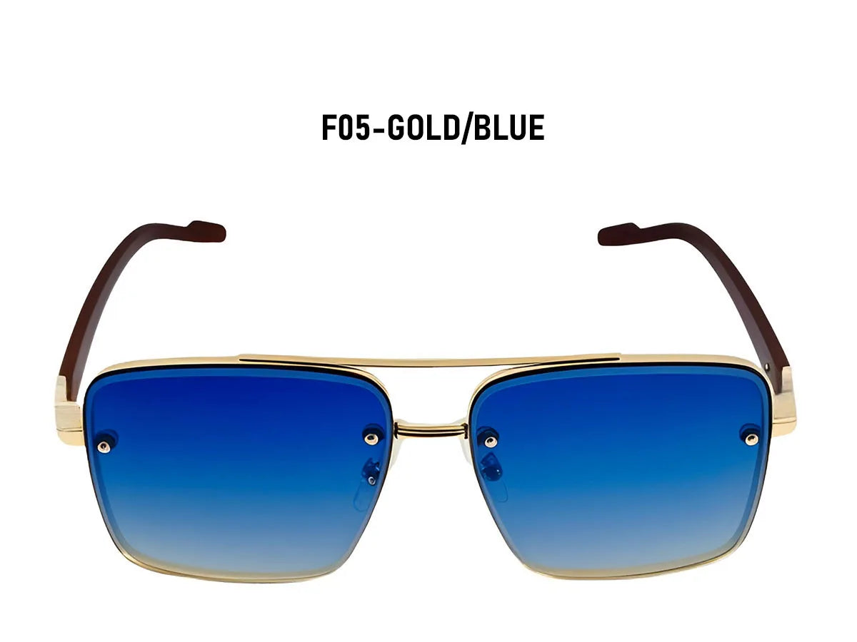 UV400 Protection Square Sunglasses Women Trendy Beach Vacation Brand Design Wooden Vintage Retro Sunglass Men Fashion Glasses