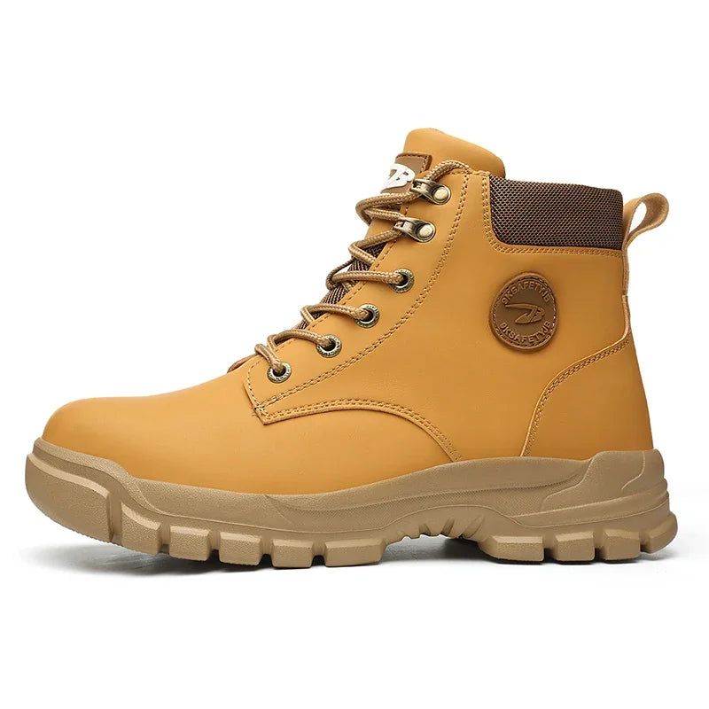 Latest 2024 Fashion Winter Warm Men Work Safety Boots Waterproof Indestructible Steel Toe Cap Shoes Sneakers Male Footwear