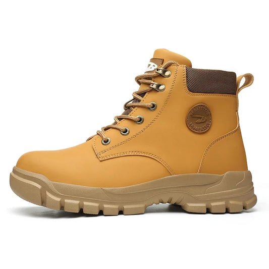 Latest 2024 Fashion Winter Warm Men Work Safety Boots Waterproof Indestructible Steel Toe Cap Shoes Sneakers Male Footwear