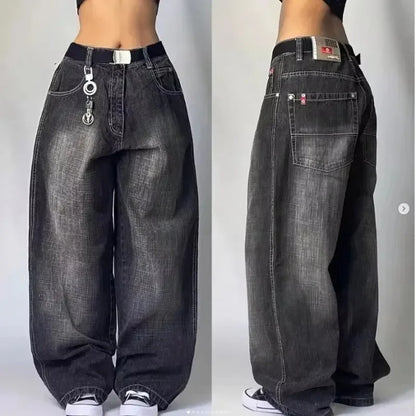 Southpole Baggy Jeans Mens Hip-Hop Multiple Pockets Overalls Retro Embroidery Harajuku Street Wear Oversized Printed Denim Pants