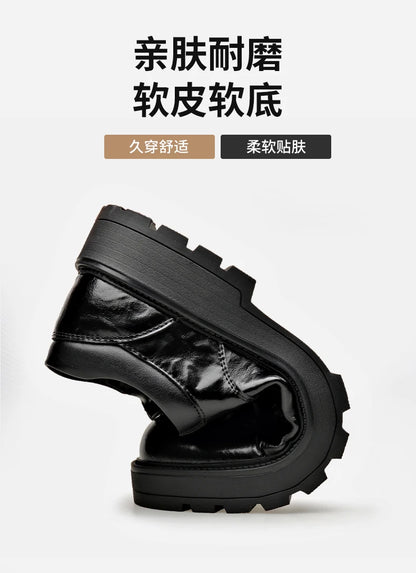 Men Comfortable Leather Work Shoes for Long Standing