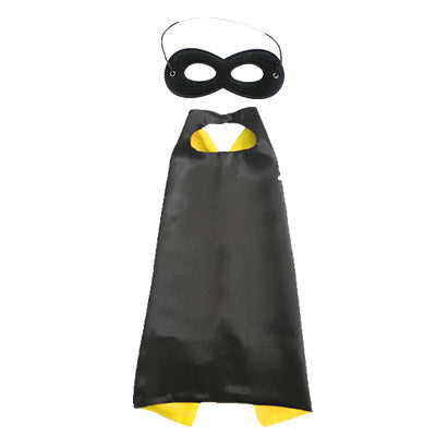 Superhero Cosplay Costume Solid Two Colored Satin Super Hero Cloak Children Cape Boys Girls Satin Halloween Carnival Party