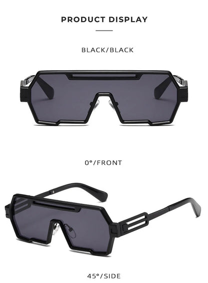 Steampunk Sunglasses For Men Vintage Designer Punk Fashion Glasses Retro One-Pieces Gafas De Sol Hombre Lunette De Soleil Homme
