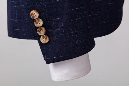 Men's Slim-fit 3-Piece Wedding Groom's Suit Vest Trousers High-end Fabric Double & Single Buckle Options M-4XL 2025