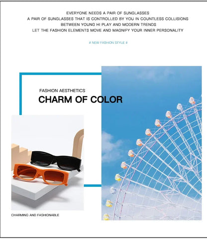 2024 Vintage Luxury Square Sunglasses Women Fashion Letters Sun Glasses Classic Retro Shades Outdoor Travel Male Eyewear UV400