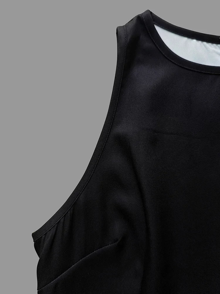 Gymystars Skinny Sleeveless Flower Print Dress Women's Evening Dresses Elegant Sexy Outfit Black White Flowers Party Dress Robe