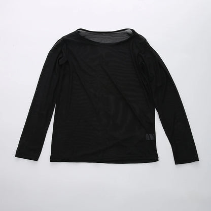 Sexy Unique Transparent T-shirt Men See Through Autumn Long Sleeve Tops Tees Undershirt Spring Slim Casual T Shirts Tshirts