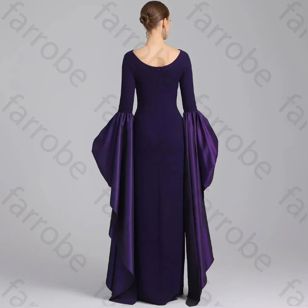 Customized Fitted Gown with Extra Long Sleeves A-Line Evening Dresses Formal Exquisite High Quality Prom Party Gowns for Women