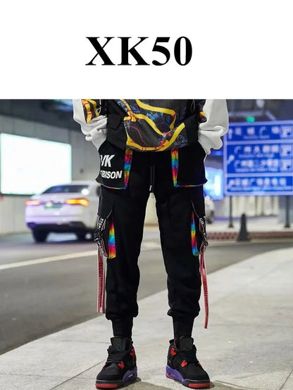 Mens Techwear Sweatpants Y2K Streetwear Jogging Pants Men Hip Hop Street Dance Casual Trousers Vintage Cargo Pant Pantalon Homme