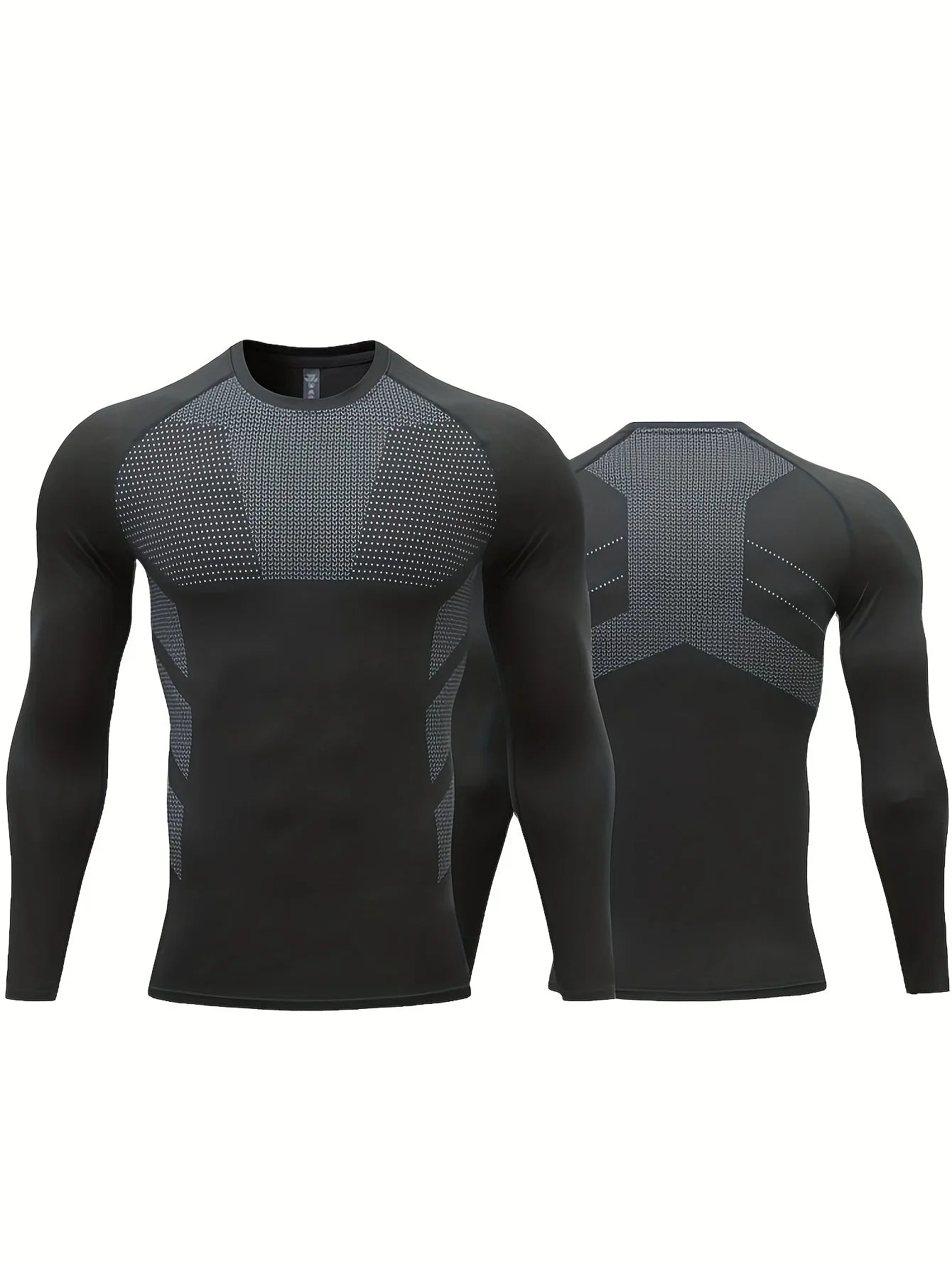 Men's Athletic Quick-Dry Long Sleeve Tee - High-Stretch, Durable & Versatile Sportswear for Training and Casual Wear