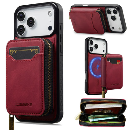 Detachable Magnetic Wallet Leather Phone Case for IPhone 17 Pro Max Air 16 Plus 15 14 13 12 11 Pro 16E Anti-Theft Brush Cover