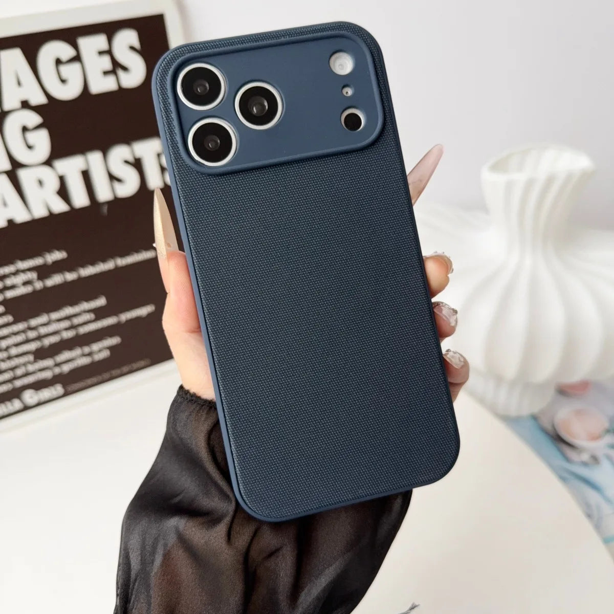 High End Original 2IN1 Technology Woven + Liquid Silicone Case For IPhone 17 Pro Max For Magsafe Magnetic Drop Protection Cover