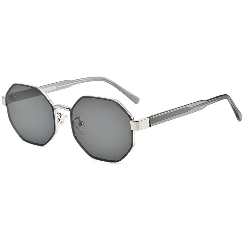 New Fashion Polygon Metal Frame Sunglasses  Women Sunglasses Men Luxury Brand Design Sun Glasses Women Mirror Gafas De Sol UV400