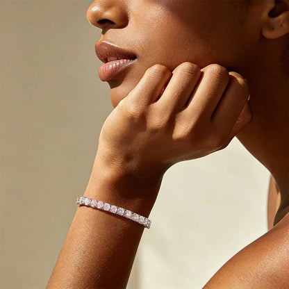 3/4/5mm Adjustable Moissanite Tennis Bracelet for Women Men D Vvs1 Round Gems Lab Diamond Chain S925 Sterling Silver