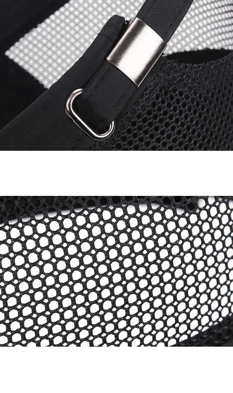 military cap flat top hat men's baseball hat spring summer men's outdoor sunshade mesh hat