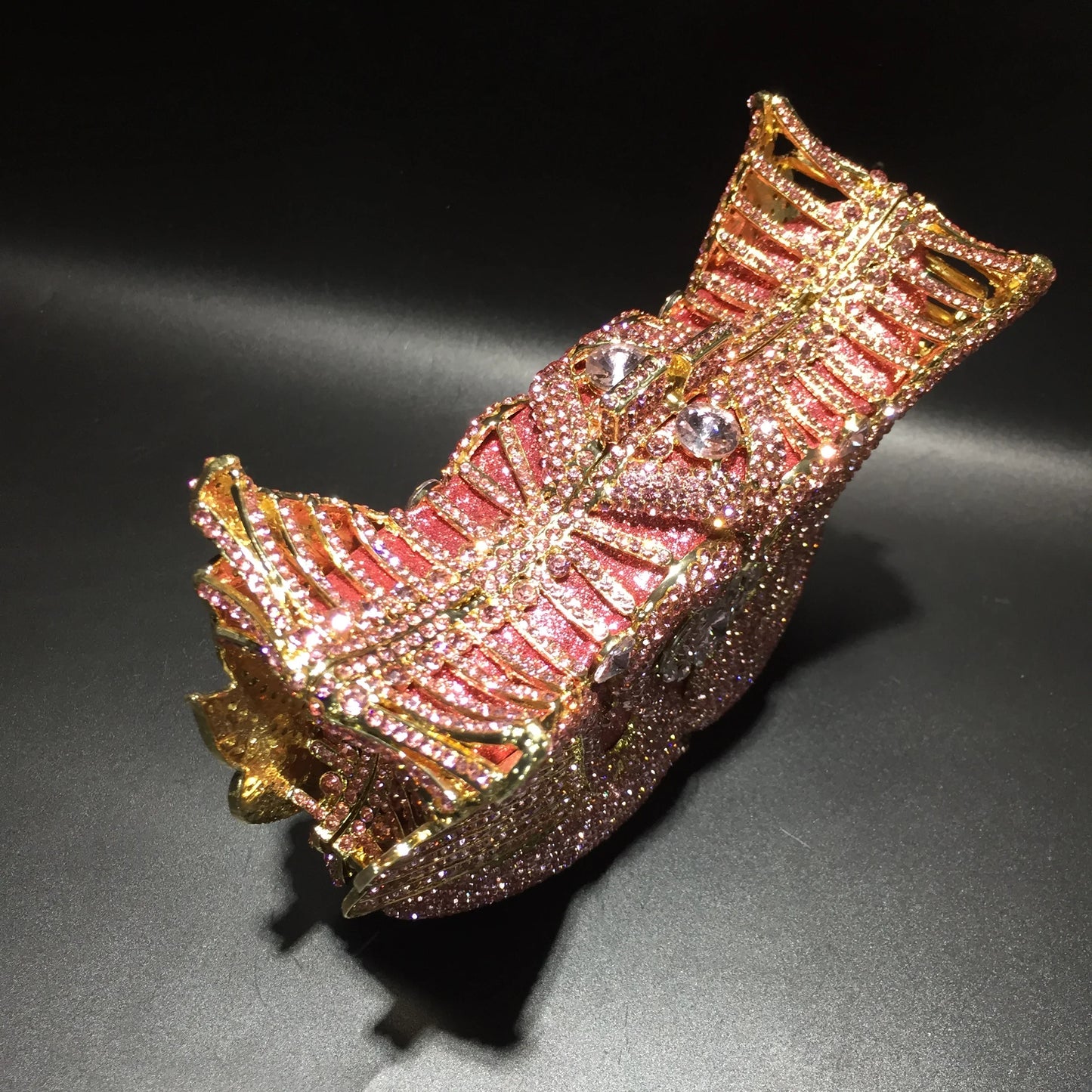 Chain New Product Hot Sale Ladies Purse Crystal Stone Evening Bags Swan Lady Purses Design Swan Clutch Bag