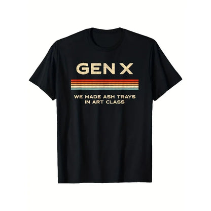 Men's Retro Gen X Retro Pattern T-shirt Summer New Style Unisex Casual Fashion Y2K Cotton T-shirt